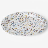 Oude Egyptische farao Hieroglyphs Papieren Bordje (Gekanteld)