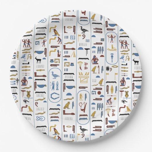 Oude Egyptische farao Hieroglyphs Papieren Bordje (Voorkant)