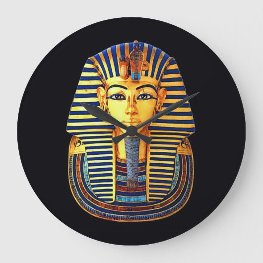 Oude Egyptische Farao King Tutankhamun Grote Klok (Voorkant)