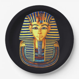 Oude Egyptische Farao King Tutankhamun Papieren Bordje