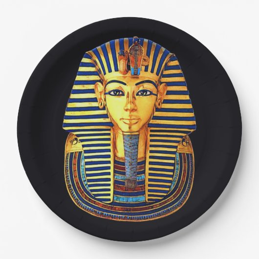 Oude Egyptische Farao King Tutankhamun Papieren Bordje (Voorkant)