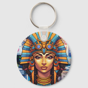 Oude Egyptische Farao Koning en Koningin Sleutelhanger