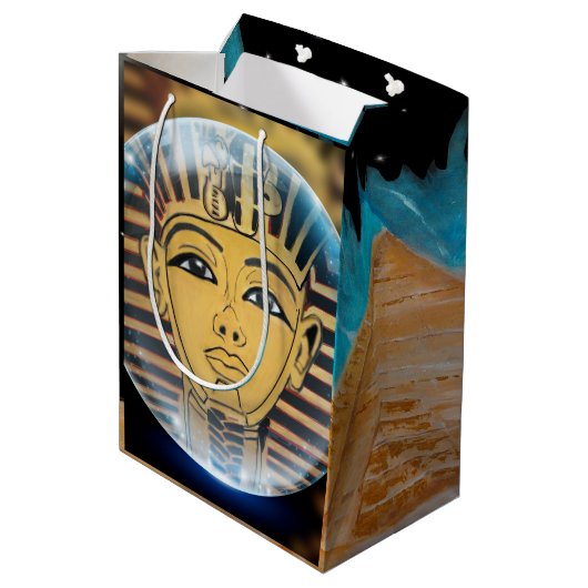 Oude Egyptische farao koning Medium Cadeauzakje (Achterkant Gekanteld)