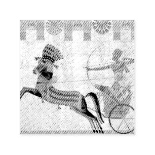 Oude Egyptische Farao Ramses II Kleurrijke Tekenin Zelfinktende Stempel