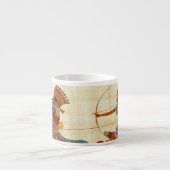 Oude Egyptische Farao Ramses II Paarden papyrus Espresso Kop (Voorkant)
