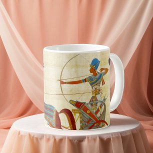 Oude Egyptische Farao Ramses II Paarden papyrus Koffiemok