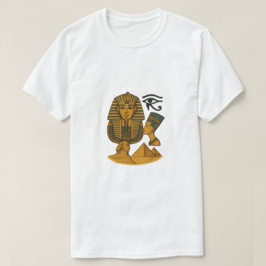 Oude Egyptische Farao Symbolen T-shirt (Design voorkant)