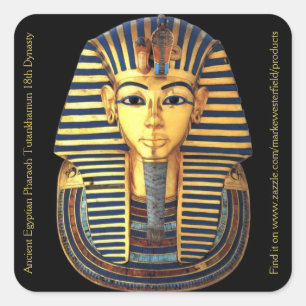 Oude Egyptische farao Tutankhamun 18de dynastie Vierkante Sticker