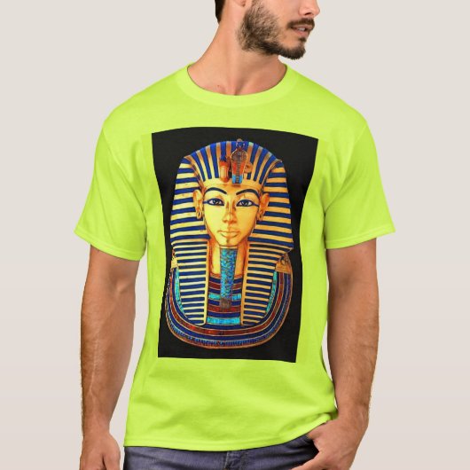 Oude Egyptische Farao Tutankhamun Gold Mask T-shirt (Voorkant)