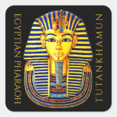 Oude Egyptische Farao Tutankhamun Gold Mask Vierkante Sticker (Voorkant)