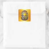 Oude Egyptische Farao Tutankhamun Gold Mask Vierkante Sticker (Tas)