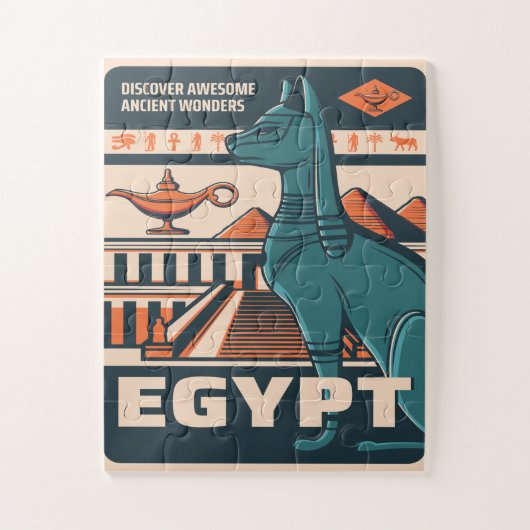 Oude Egyptische faraonic Legpuzzel (Verticaal)