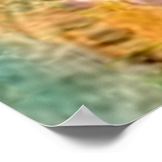 Oude Egyptische fresco met een kat Poster (Hoek)