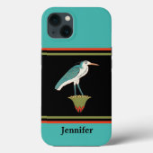 Oude Egyptische gefinteerde vogel in Olive Oranje  Case-Mate iPhone Case (Achterkant)