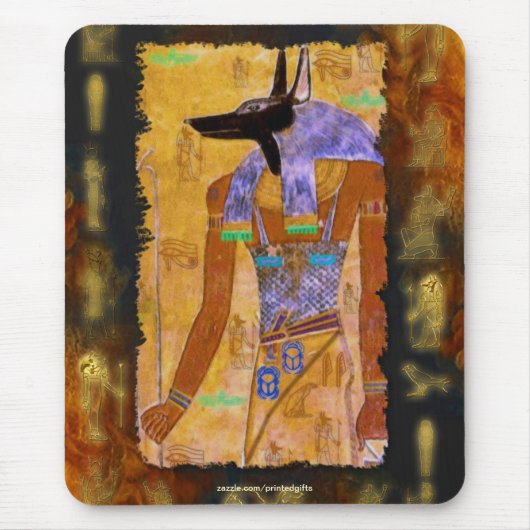 Oude Egyptische god Anubis Gift Range Muismat (Voorkant)