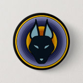 Oude Egyptische God Anubis Logo Button (Voorkant)