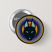 Oude Egyptische God Anubis Logo Button (Voorkant /achterkant)