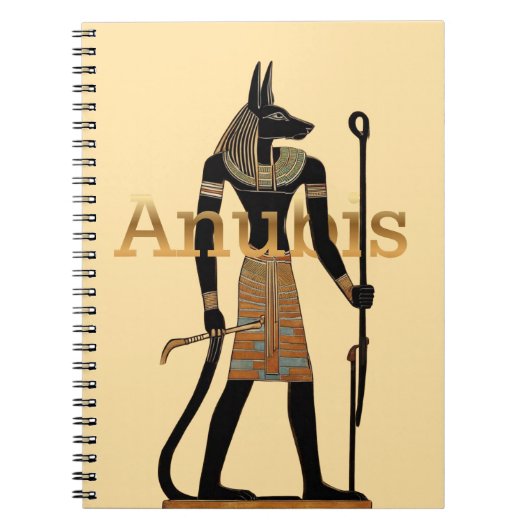 Oude Egyptische God Anubis Notitieboek (Voorkant)