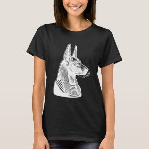 Oude Egyptische god Anubis Oog van Horus Kemet Egy T-shirt