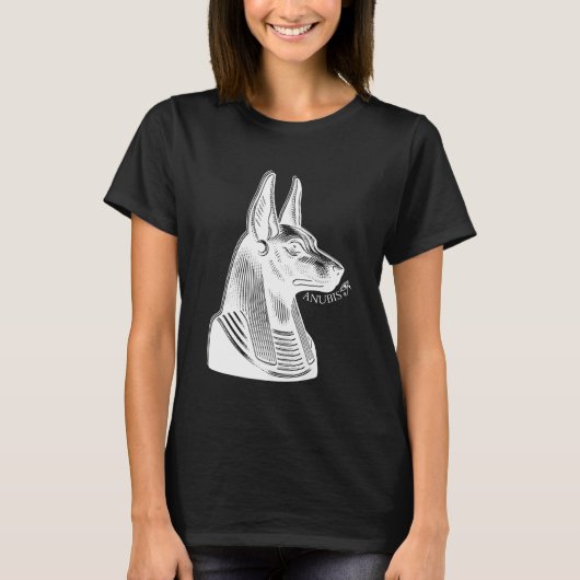 Oude Egyptische god Anubis Oog van Horus Kemet Egy T-shirt (Voorkant)
