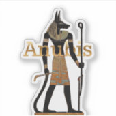 Oude Egyptische God Anubis Sticker (Voorkant)