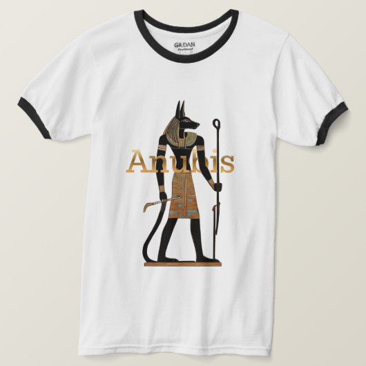 Oude Egyptische God Anubis T-shirt (Design voorkant)