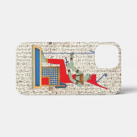 Oude Egyptische God en hiërogliefen iPhone Hoesje (Achterkant horizontaal)
