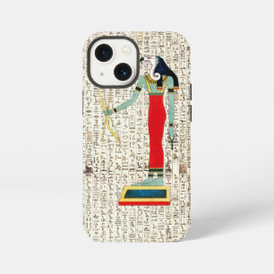 Oude Egyptische God Geb Hiërogliefen Ontwerp iPhone 13 Mini Hoesje