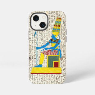 Oude Egyptische God Osiris Hiërogliefen Ontwerp iPhone 13 Mini Hoesje