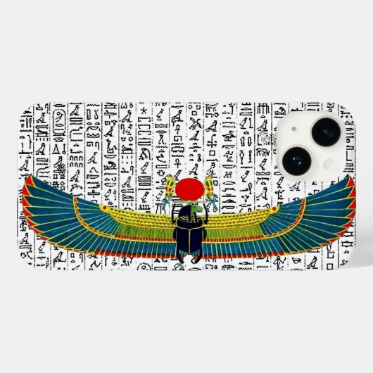 Oude Egyptische God Scarab hiërogliefen ontwerp Case-Mate iPhone Case (Achterkant (horizontaal))
