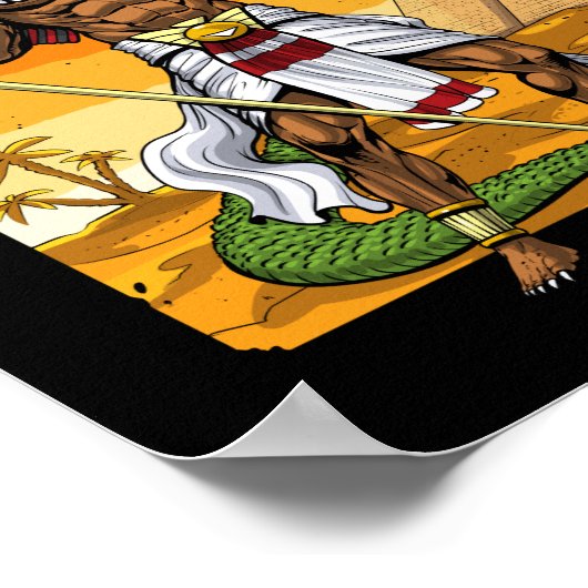 Oude Egyptische God Sobek Poster (Hoek)