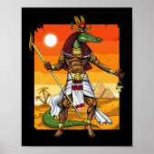 Oude Egyptische God Sobek Poster (Voorkant)