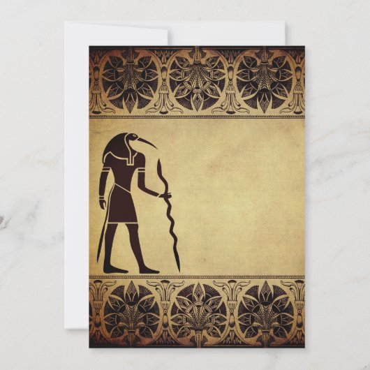 Oude Egyptische God Thoth gouden bruiloft Kaart (Achterkant)