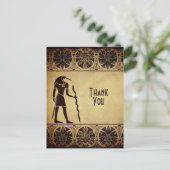 Oude Egyptische God Thoth Gouden Dank u Briefkaart (Staand voorkant)