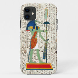 Oude Egyptische God Thoth hiërogliefen ontwerp iPhone 11 Hoesje