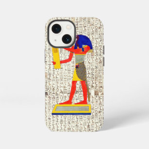 Oude Egyptische God Thoth Hiërogliefen Ontwerp iPhone 13 Mini Hoesje