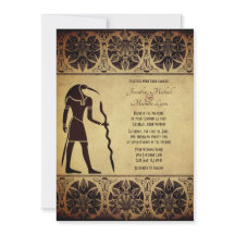 Oude Egyptische God Thoth, Quill en inkt bruiloft