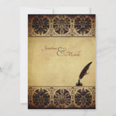 Oude Egyptische God Thoth, Quill en inkt bruiloft Kaart (Achterkant)