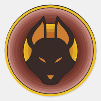 Oude Egyptische God Wepwawet Logo Sticker