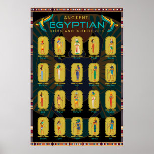 Oude Egyptische goden en goddessen Poster