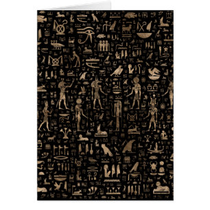 Oude Egyptische goden en hiërogliefen