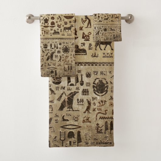 Oude Egyptische goden en hiërogliefen Bad Handdoek (Insitu)