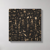 Oude Egyptische goden en hiërogliefen Canvas Afdruk (Voorkant)