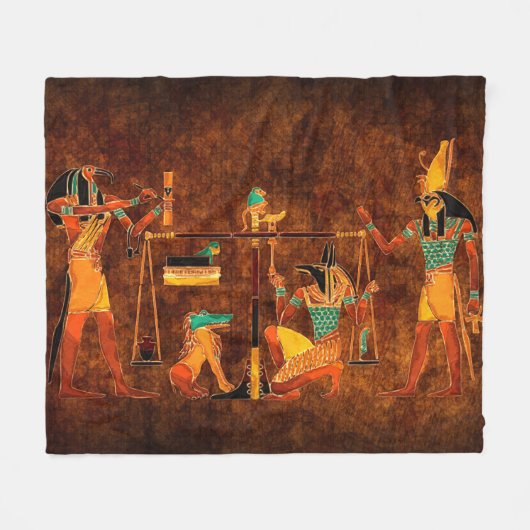 Oude Egyptische goden Fleece Deken (Voorkant (Horizontaal))