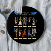 Oude Egyptische goden Ronde Button 6,0 Cm (In situ)