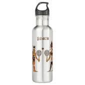 Oude Egyptische goden Tennis Funny Water Bottle Waterfles (Voorkant)