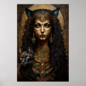 Oude Egyptische godin Bastet Poster (Voorkant)