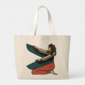 Oude Egyptische Godin Isis Grote Tote Bag (Achterkant)