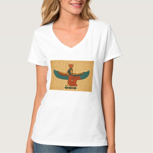 Oude Egyptische godin Isis met vleugels T-shirt (Voorkant)