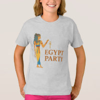 Oude Egyptische Godin met Ankh in Goud & Blauw
